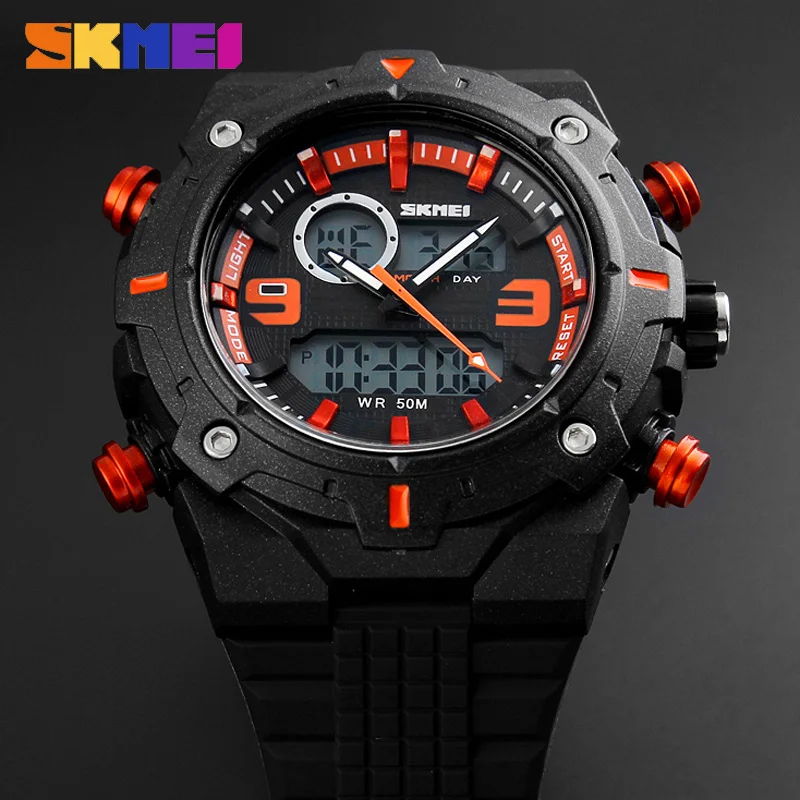 julius army led shock resistant military quartz watch