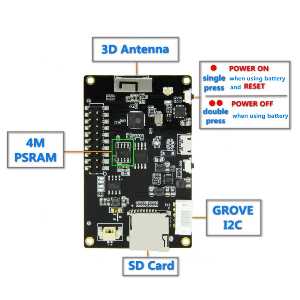 Плата для TTGO BTC Ticker ESP32 REV1 2 дюйма TFT + WIFI Bluetooth плата Arduino источник Биткоин цена