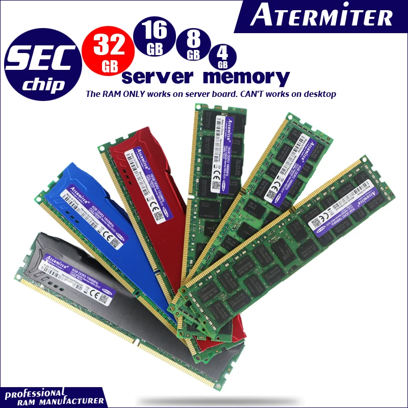 DDR3 4GB 8GB 16GB 4G 8G Server Memory 1333 1600MHz 1866MHz ECC REG DDR3 