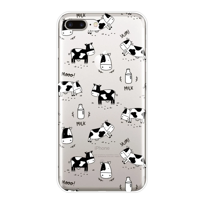 Чехол для телефона для iPhone X XR XS MAX 8 7 6 S 6 S корова овца животное Коза милый силиконовый мягкий чехол для iPhone 8 7 6 S 6 S Plus чехол - Цвет: No.4