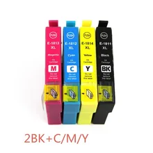 

YOTAT 2BK+CMY T1811-T1814 ink cartridge for Epson Expression Home XP-30/102/202/205/302/305/402/405/405WH 212/215/312/315