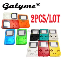 2 шт./партия, многоцветное ограничительное стекло, OEM, полный корпус, оболочка, чехол для Nintendo dogameboy, классический DMG GBO, чехол с резиновыми подушечками