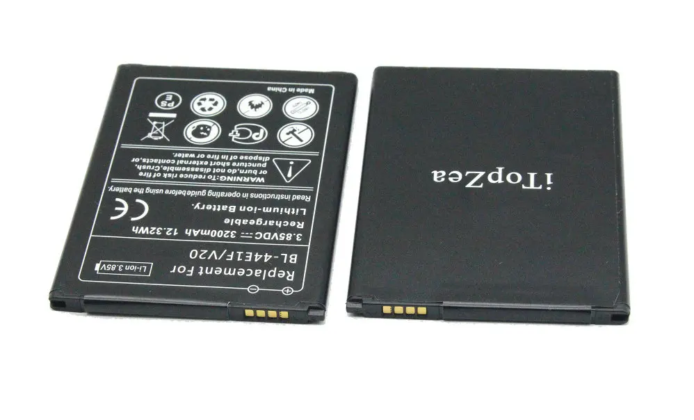 ITopZea 3x3200mAh/12.32Wh BL-44E1F / BL44E1F / BL 44E1F 교체 용 배터리 + LG V20 H990 F800 용 범용 벽면 충전기