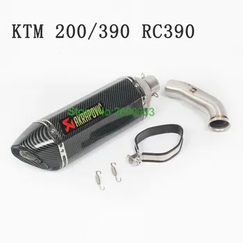 

Laser Logo Motorcycle Akrapovic Exhaust Pipe And Link Pipe System For KTM DUKE 390 250 DUKE RC390 DUKE 125 2017 2018 RC390