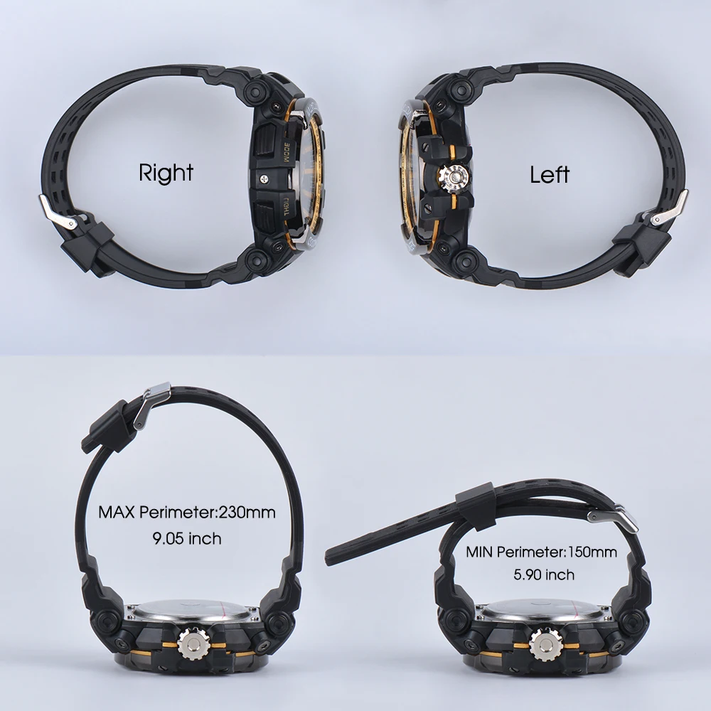 GOODWEEK мужские спортивные часы аналоговые цифровые часы Quartyz Водонепроницаемые многофункциональные часы с двойным дисплеем хронограф Reloj Hombre