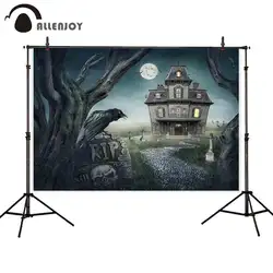 Allenjoy Фон фотографии halloween horror дом ночь ворона путь фон photobooth photocall настроить украшения