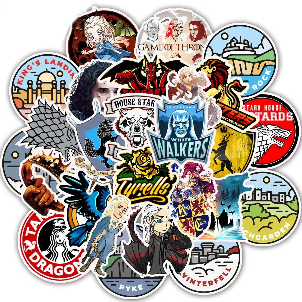 50 Pcs Game of Thrones Personality Graffiti Stickers Waterproof Luggage Suitcase Graffiti Sticker Pack Skateboard Furniture Toys 50 Pcs Game of Thrones Personality Graffiti Stickers Waterproof Luggage Suitcase Graffiti Sticker Pack Skateboard Furniture Toys