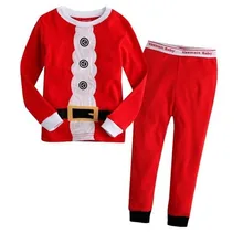 Spring and autumn new children’s clothing boy child Christmas style long nightshirt suit boy tracksuits kids sport suits