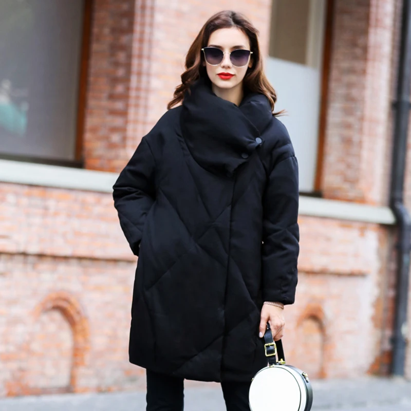 Duck Down Coat Women Winter Clothing 2018 Female Jacket High Quality Knee Length Vintage Down Jacket For Women Parka Overcoat