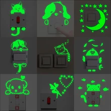 Cheap Cartoon Luminous Switch Sticker Glow In The Dark Wall Stickers Home Decor Kids Room Decoration Sticker Vinyl Cat Fairy Moon Star Cheap Cartoon Luminous Switch Sticker Glow In The Dark Wall Stickers Home Decor Kids Room Decoration Sticker Vinyl Cat Fairy Moon Star