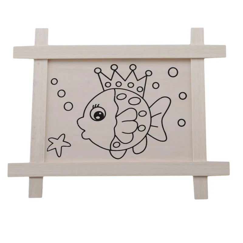 Деревянная доска для рисования Sketchpad Diy граффити детский сад руководство Раннее