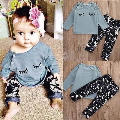 Футболка и брюки для новорожденных девочек 2 предмета|baby girl clothes|infant baby clothesnewborn
