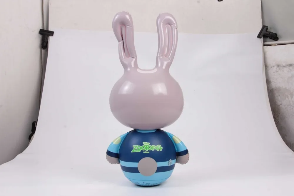 DISNEY Zootopia PVC Carton Cute kids Inflatable Rabbit Tumbler Toy Kids Toys Inflatable Animal Balloon Supplies 55cm (1)