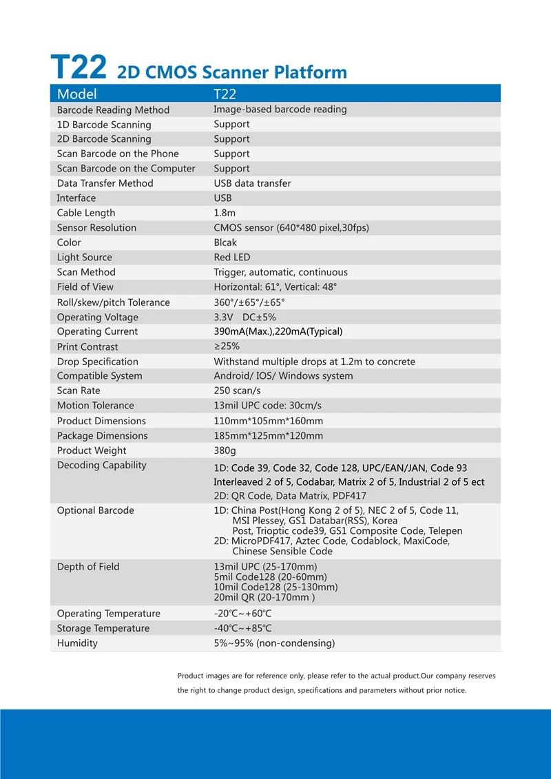 CHITENG T22 data sheet-_2_