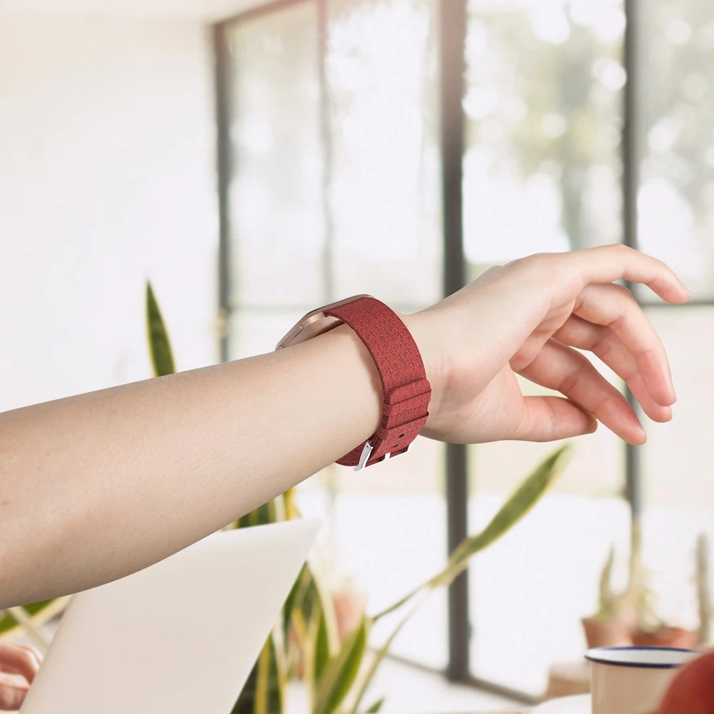 Для Fibit Versa Band нейлоновая плетеная ткань умные наручные часы ремешок для Fitbit Versa 2 умные аксессуары с металлической застежкой