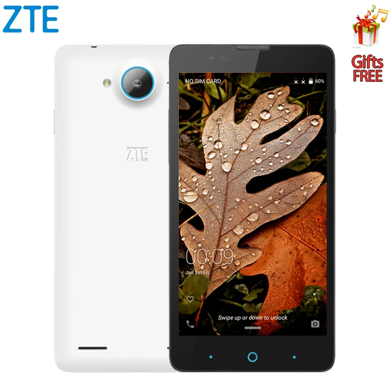 Смартфон ZTE, четырехъядерный процессор, 4G LTE, 1280x720 P, Android 4,4, две sim-карты, МП камера, 1 ГБ RAM, 8 Гб ROM, мобильный смартфон