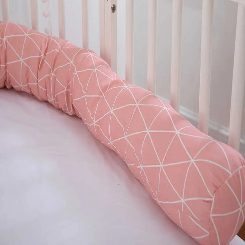 Детская кровать бортики для кроватки хлопок печатных кроватка для новорожденного бамперы дышащие детские длинные подушки колыбели подушки 2 м