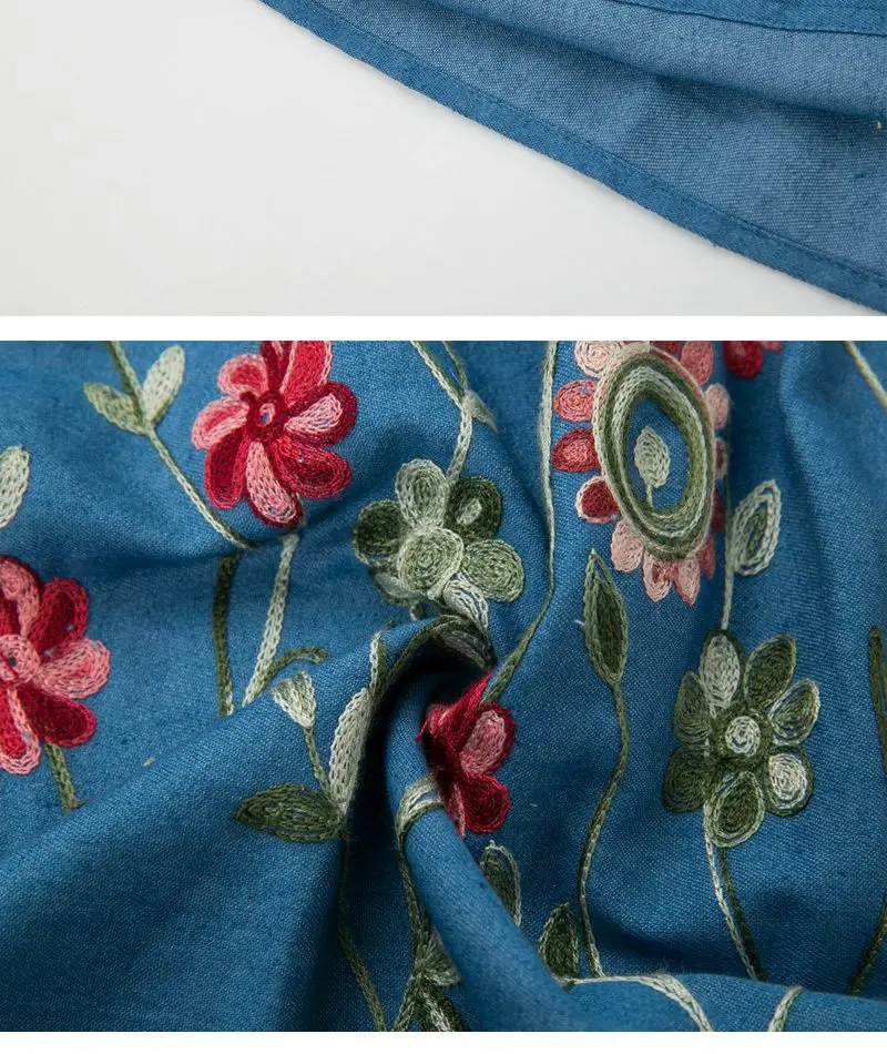 kids flower embroidery dress G3817-19