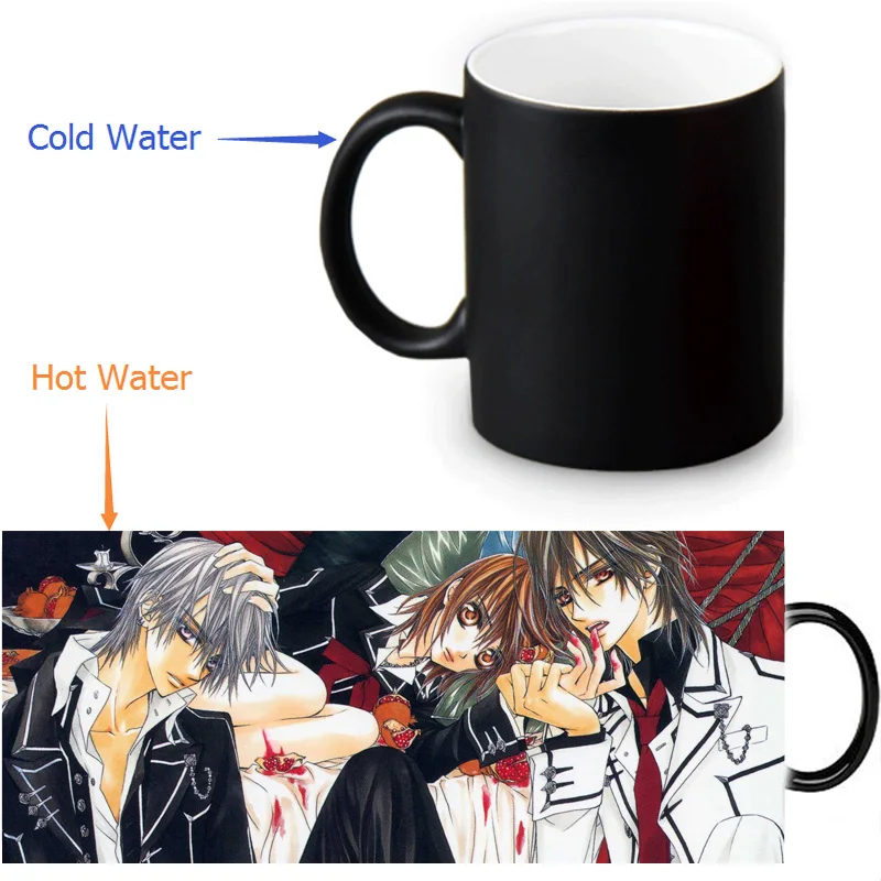 

Vampire Knight Kurosu Yuki cool photo morphing coffee mugs transforming morph mug heat changing color cup ceramic Tea Cups