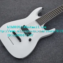 По индивидуальному заказу Большой Джон видов новых детей в возрасте от 7 Струны гитары с через мост и черным оборудования в белом цвете F-1798