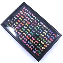 100 пар, милые модные серьги-гвоздики с фруктовым животным цветком, набор для детей, маленькая ручная работа, полимерная глина, Цветочная Сережка Модная бижутерия