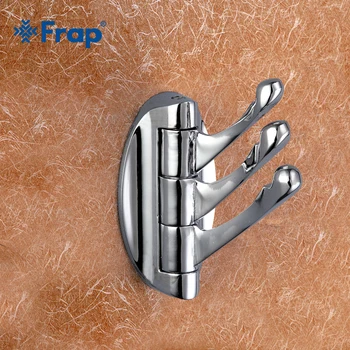 

1PC Modern Style Restroom Tower Holder Wall-mount Chrome-plated Clothes Hook Fixed Bathroom Towel Hanger F209-3