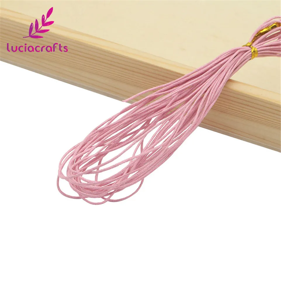 Lucia crafts 5 ярдов/партия 1 мм Вощеная хлопковая нить веревка проволока для браслетов швейная кожа ручной работы шнур материалы W0704