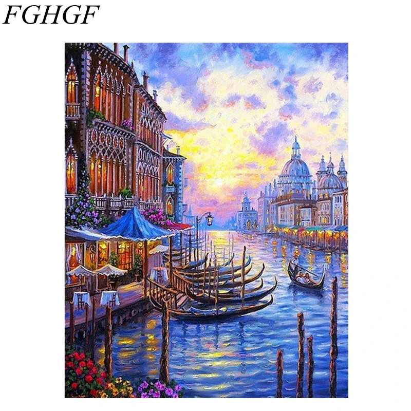 FGHGF бескаркасная мультяшная история DIY Цифровая масляная краска по номерам