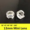 30 pcs/lot 13mm LED mini IR Lens 15 30 45 60 90 100 Degree For 1W 3W synthetical IR LED Power lenses Reflector Collimator ► Photo 3/4