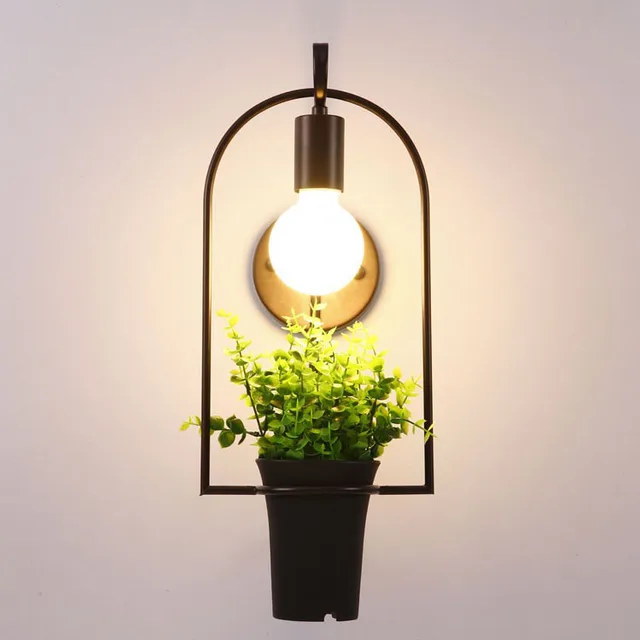 American Country Creative Plant Flowerpot Wall Light Lamp For Dining American Country Creative Plant Flowerpot Wall Light Lamp For Dining Room Living Balcony