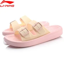 Li-Ning/женские стильные сандалии; подвесной светильник; дышащие тапочки; однотонная спортивная обувь с подкладкой; AGAP006 SAMJ19