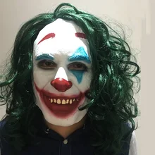 Film Joker 2019 Cosplay maska Batman mroczny rycerz maska klauna z włosy peruka maska lateksowa maska