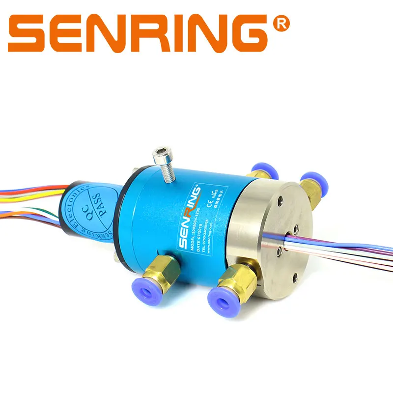 Passagens de Pneumática Transferência de Sinal União com 6 Porta Rotary Joint - 12 24 36 Fios 2a m5 2 4 Porta M5 2 Passagens de Pneumática Rotary