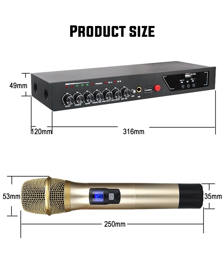 Bluetooth микрофон для домашнего кинотеатра UHF|Микрофоны| |