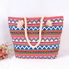 4 шт./лот, новинка, летняя полосатая пляжная сумка на плечо, Повседневная сумка для путешествий, сумка для покупок для женщин