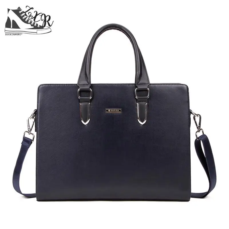 

Zuoxiangru Men's shoulder bag Men Briefcase Leather Business Bag Casual Tote Bags Retro Travel Computer Laptop Men's Bags Simple