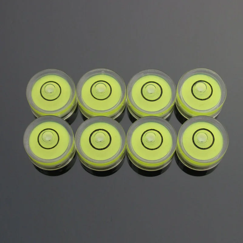 2PCS 19mm*10mm Circular Spirit Level Bubble Bullseye Bead Horizontal Measuring Instrument Water Leveling Indicator