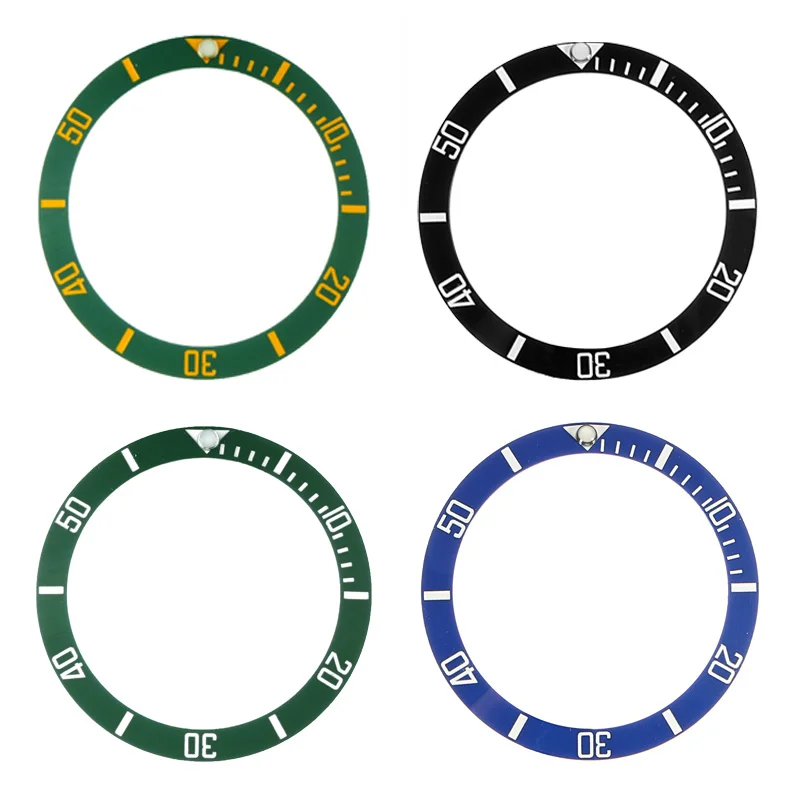 38mm Watch Face Ceramic Bezel Insert For 40mm Submariner Automatic Mens Watches Replace Accessories Black/Blue/Green