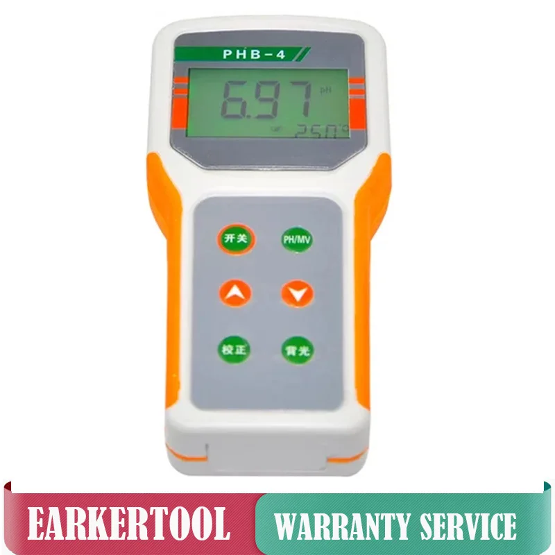 

PHB-4 PH Meter Automatic Temperature Compensation Microcomputer-based PH Tester Range 0.00-14.00pH Accuracy:+-0.01pH ATC