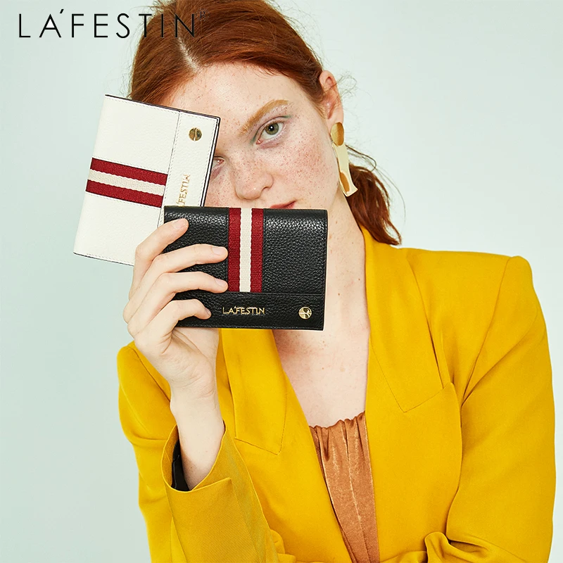 

LAFESTIN Women Wallet Fashion Hit Patchwork Short Style Wallet Purse Credit Card Holder Lady Coin Purse Wallet Female Purses