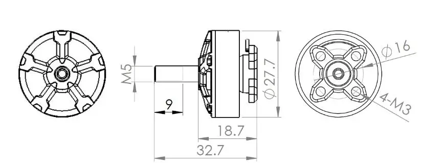 4 шт./лот DYS Samguk серия Wu 2206 2400KV 2700KV 3-4 S/1750KV 4-6S бесщеточный двигатель CW для моделей RC Мультикоптер рама VS Shu мы