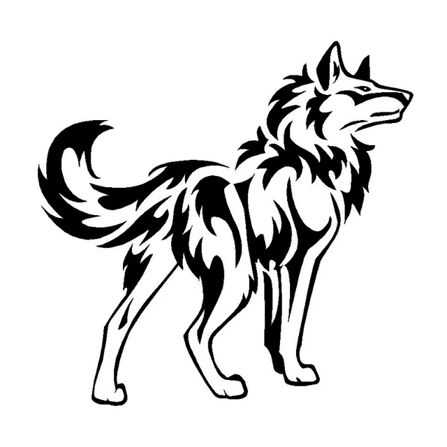 15.4*15.2CM Tribal Tattoo Wolf Car Sticker Personalized Car Styling