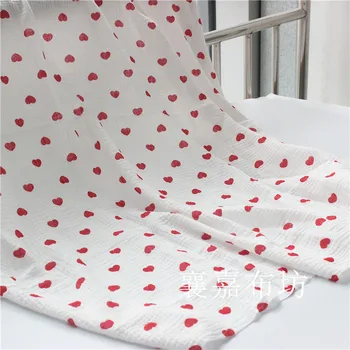

Heart Shape Print Cotton Fabric Bundle DIY Patchwork Sewing Baby Clothes DIY 100X135CM