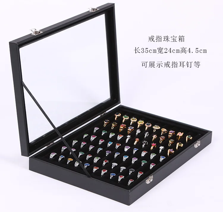 Jewelry Display Time-limited Joyero Organizador Free Shipping 2019 New Belt Cover Glass Jewelry Box Display Ring