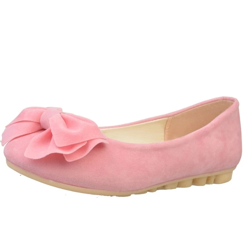 

Suede Shoes Women Spring Loafers Flats Ballet Women Leisure Flat Shoes Solid Mom Shoes 2018 Summer New Plus Size 35-40