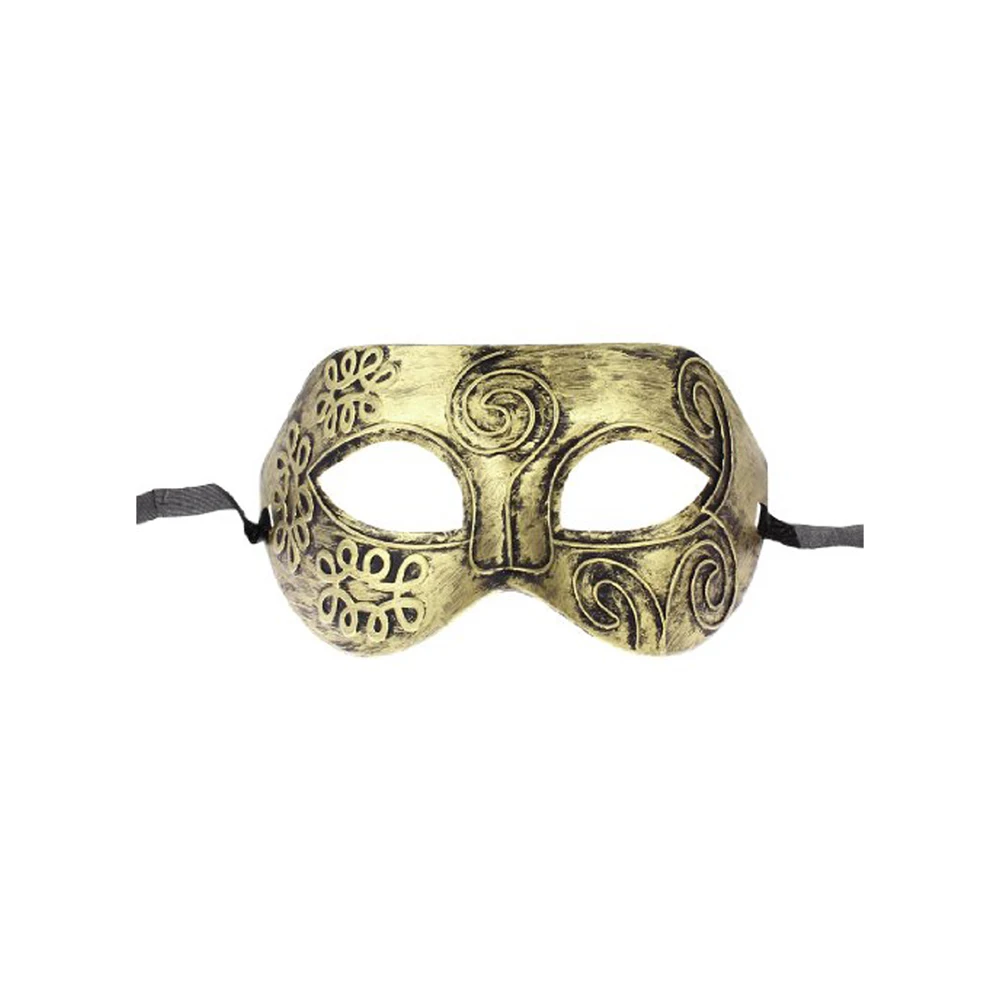 Золото Тон Римский, греческий мужские Венецианская маска Halloween костюм Маскарадная маска для вечеринок