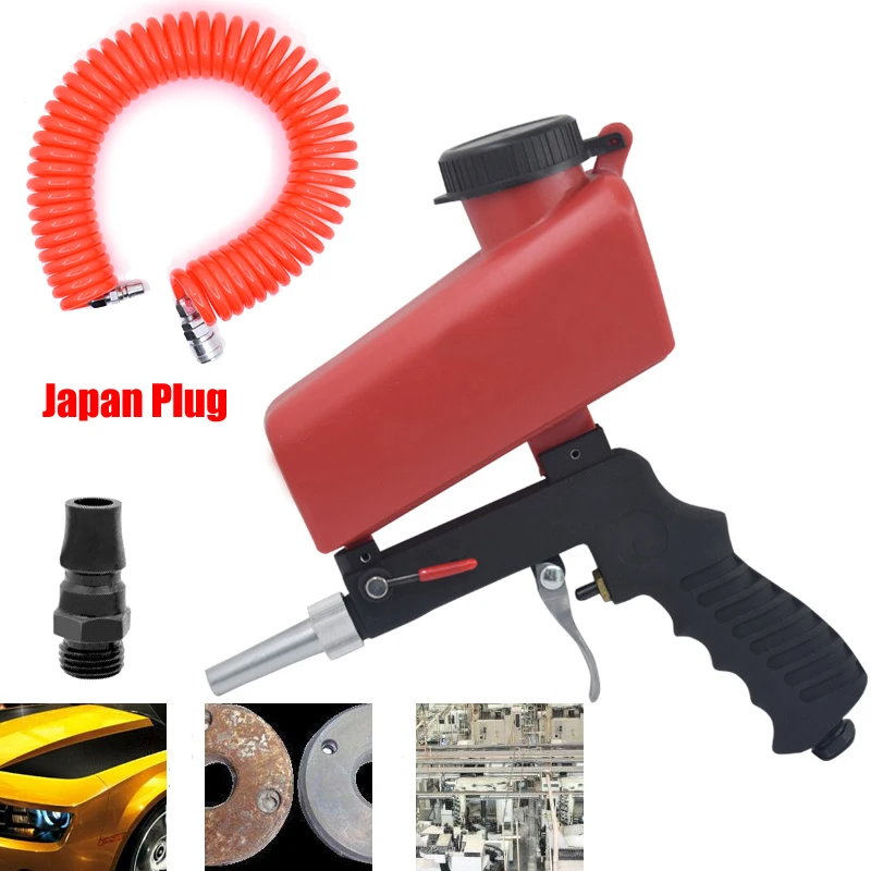 

Portable Hand Held Gravity Feed Sandblasting Gun Air sand blaster Pistol Hopper Gun Eliminate Rust Sprayer Polishing