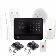Android IOS APP Wireless WIFI Home Security Alarm System with Wireless Keypad G90B Smoke Fire Sensor