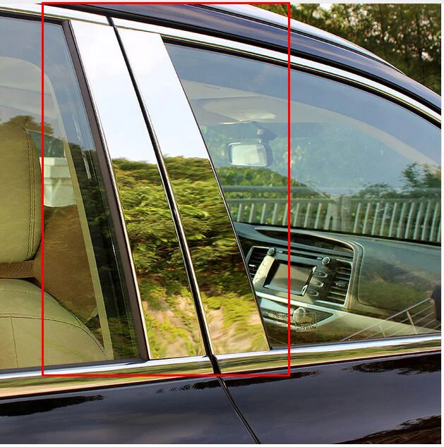 

ACCESSORIES FIT FOR TOYOTA HIGHLANDER 2014 -2015 KLUGER WINDOW CHROME PILLAR POST COVER TRIM MOLDING GARNISH ACCENT STYLING