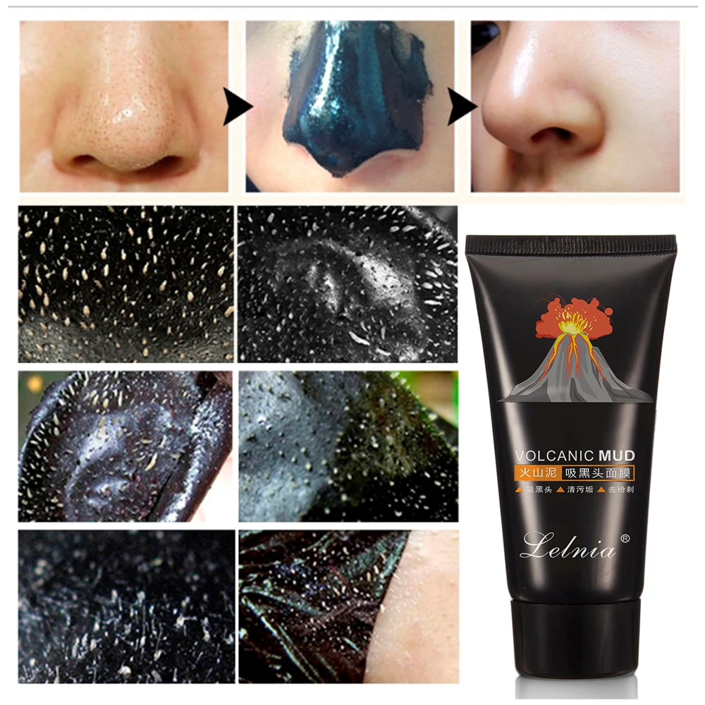 

LELNIA Face Care Suction Blackhead Black Mask Moisturizing Face Mask Oil Control Brighten Shrink Pores Facial Mask